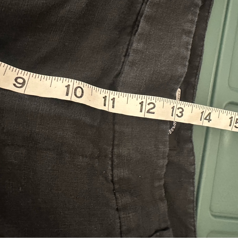 Madewell The Harlow Wide-Leg Pant in 100% Linen true black size 8 style NJ996 - Picture 6 of 9